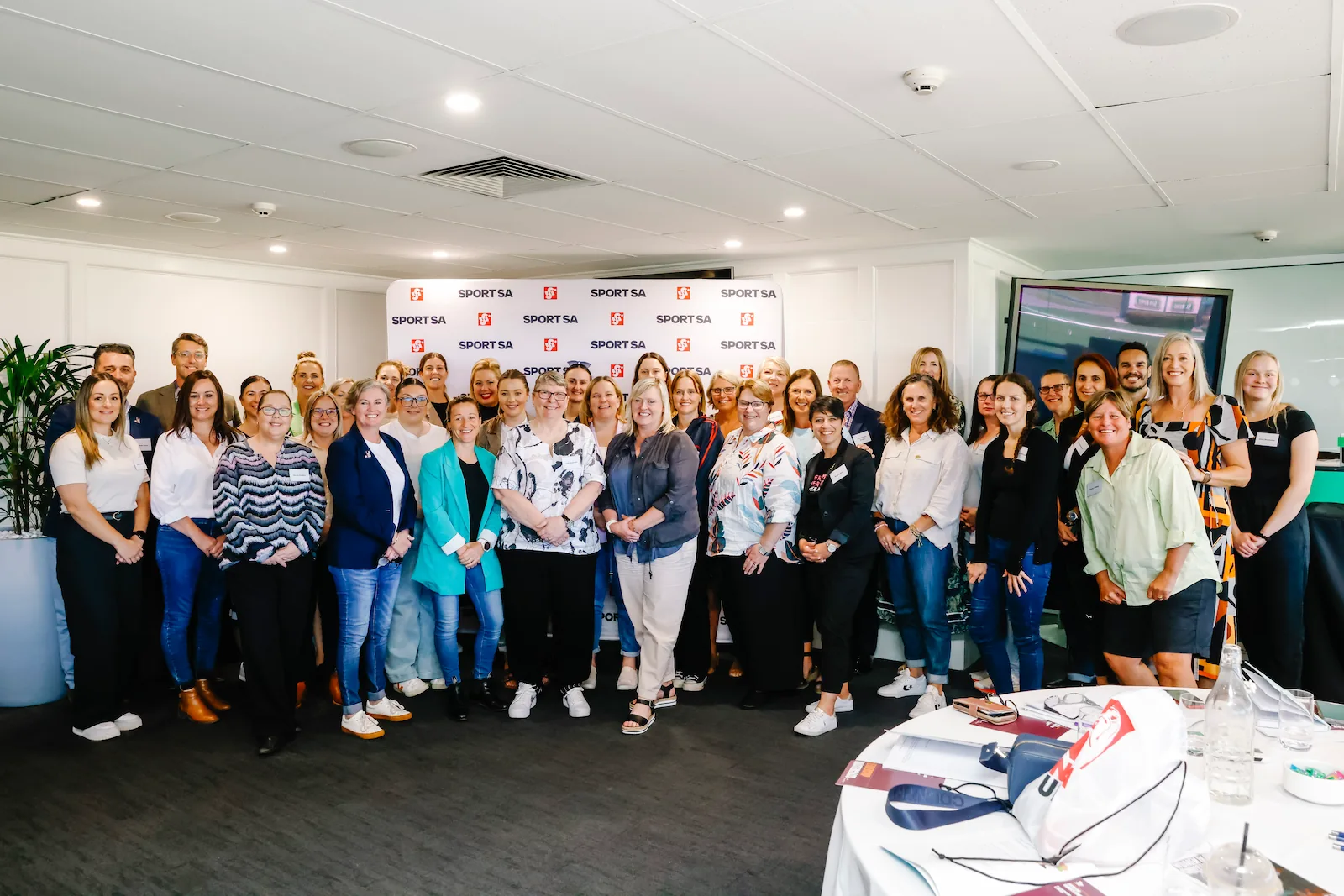 Group shot of Sports SA training day